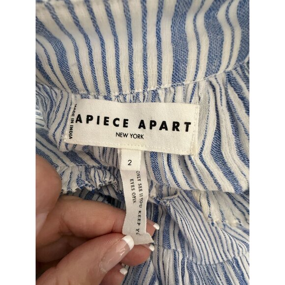 Apiece Apart Nissi Tiers Maxi Dress Blue - Size 2 - Picture 8 of 9